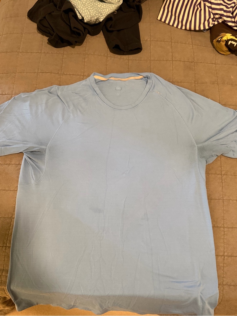 Mens Light Blue - Lululemon Athletic T-Shirt - L